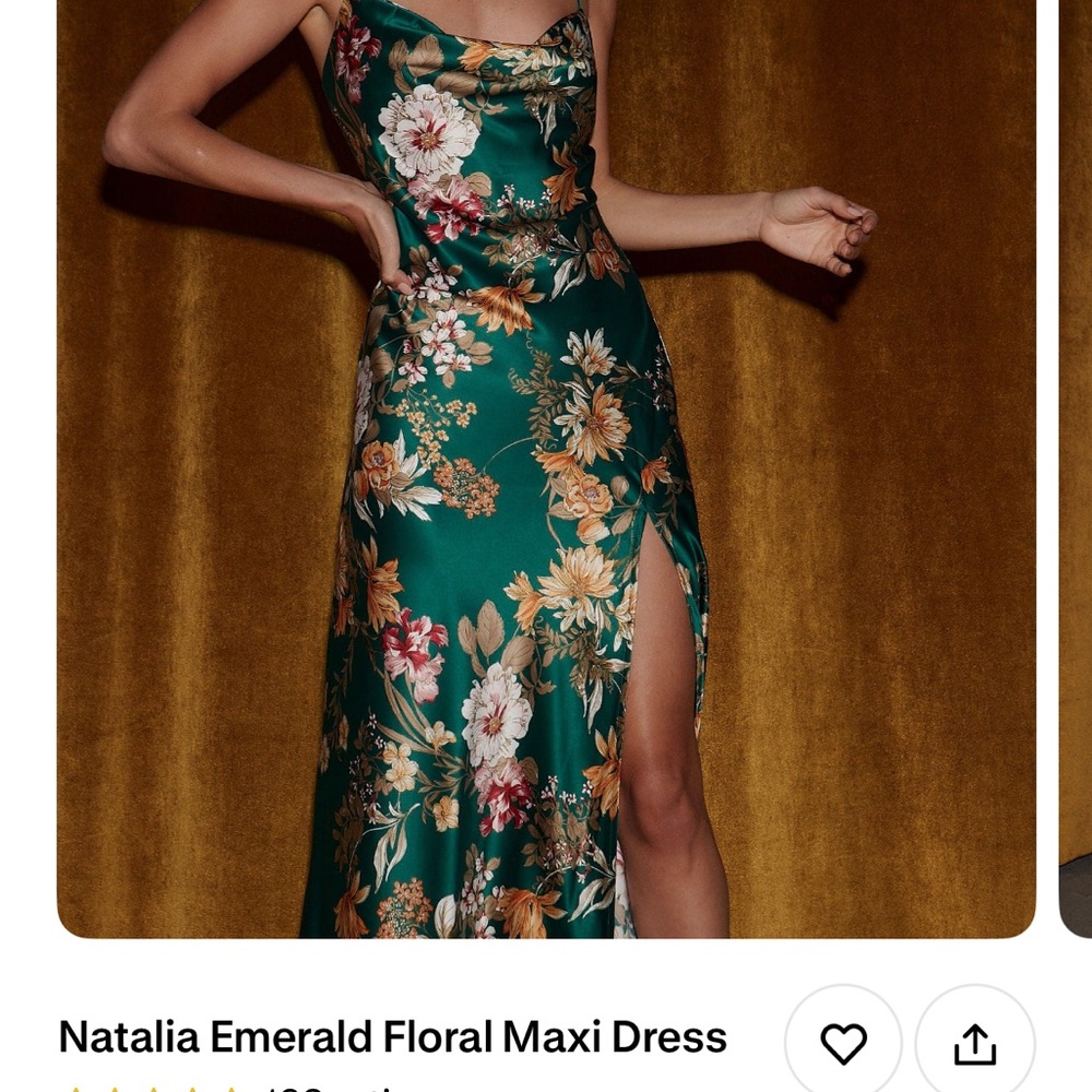 12th Tribe Emerald Floral Maxi Dress